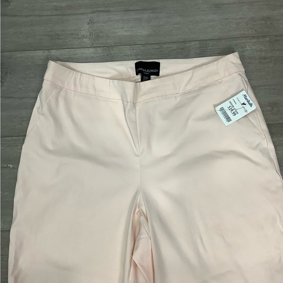 Women's Cynthia Rowley 14 Large Pull On Pants Peach Straight Stretch Ankle NWT - Picture 4 of 9